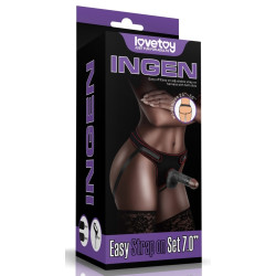 LoveToy Gode ceinture Easy Strap-On 12 x 3.7 cm Marron